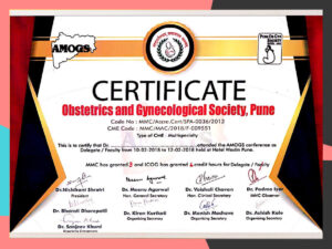 Certificate-OBSTERRICS AND GYNAECOLOGICAL SOCIETY in pune